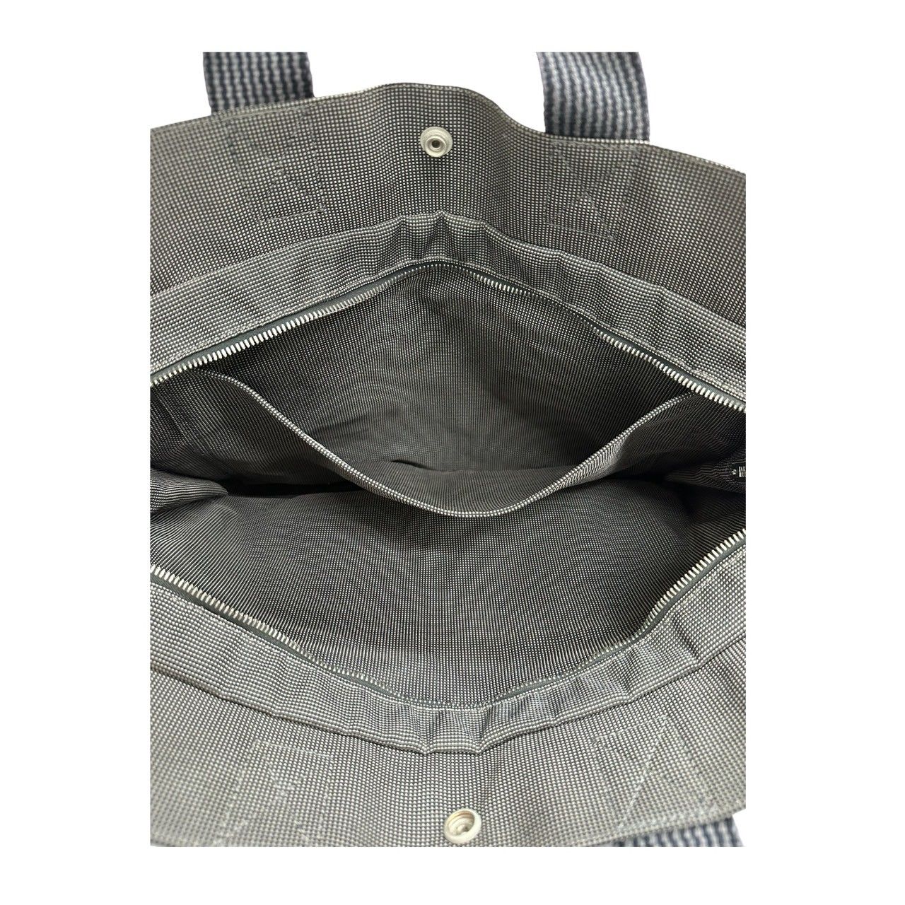 Hermes Her Line Gray Dark Canvas Handbag — view 3