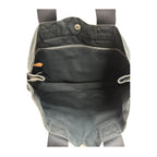 Hermes Deauville MM Black Silver Canvas Handbag — view 6