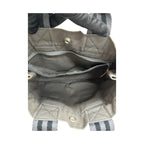 Hermes Fourre Tout Gray Black Canvas Tote Bag