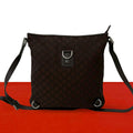 Gucci Abbey GG Nylon Leather Shoulder Bag Pochette Crossbody Cross Brown