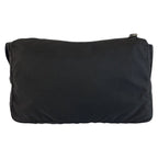Prada Tessuto Black Silver Nylon Shoulder Bag Pochette — view 2