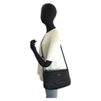 Prada Tessuto Black Silver Nylon Shoulder Bag Pochette — view 7