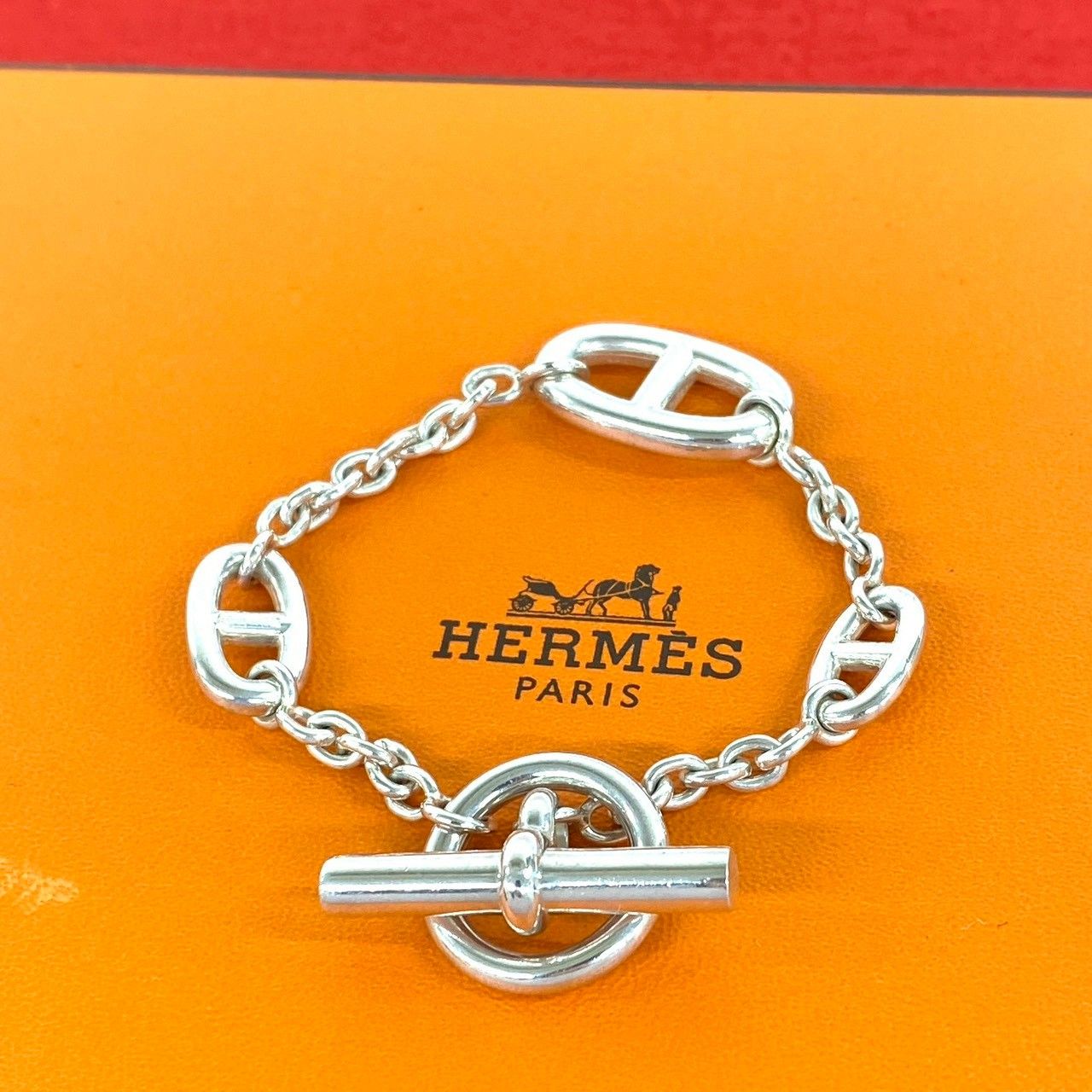 Hermes Farandole Bracelet 925 Sterling Silver Chain