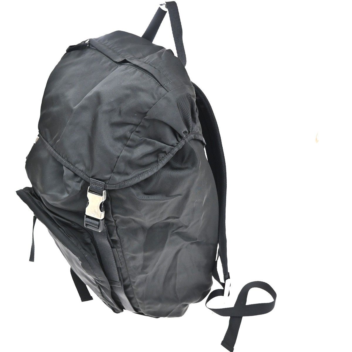 Prada Tessuto Nylon Backpack Silver — view 2