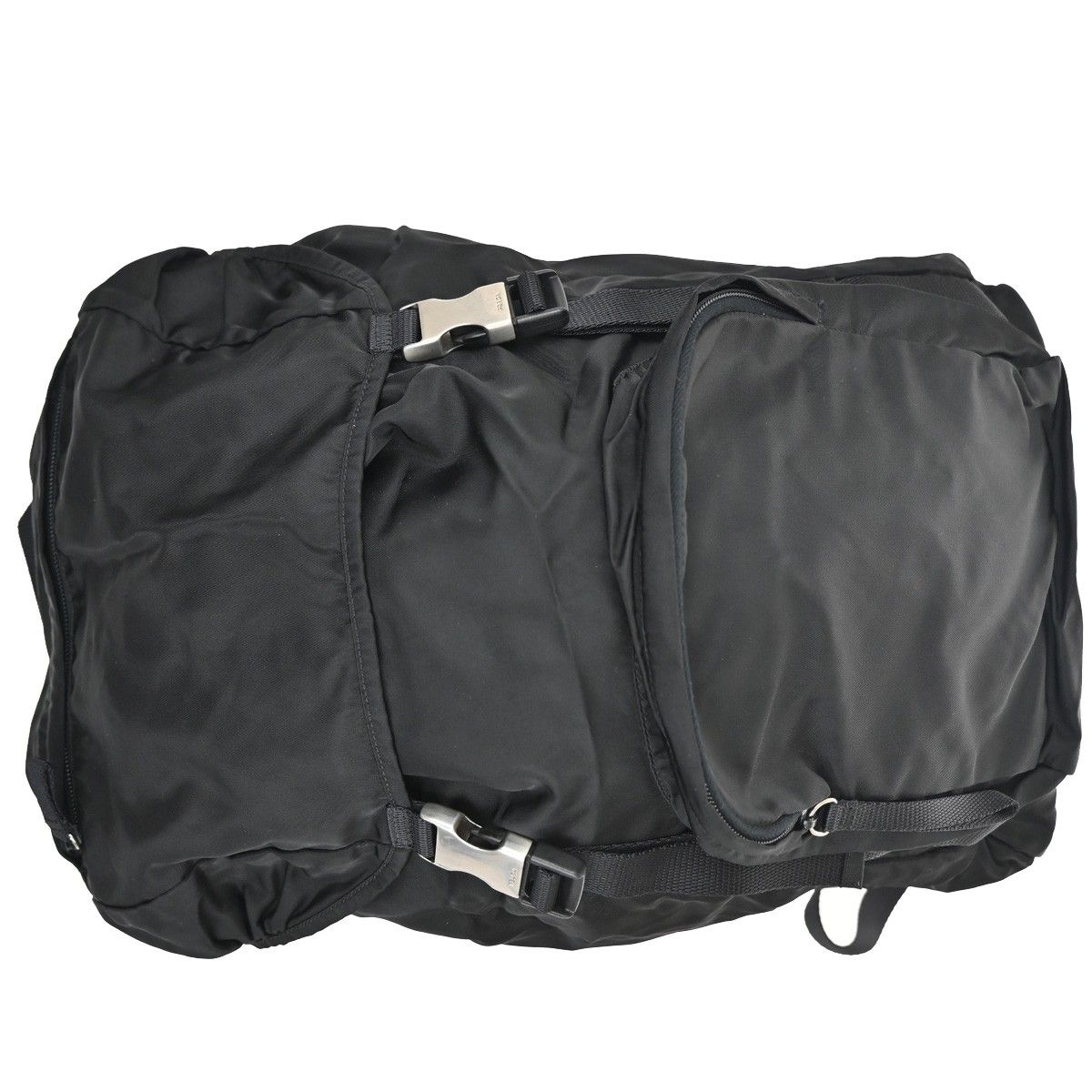 Prada Tessuto Nylon Backpack Silver — view 6