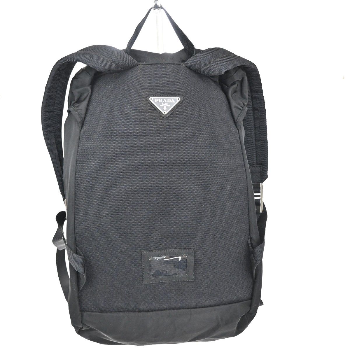 Prada Tessuto Nylon Backpack Silver — view 3