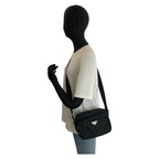 Prada Tessuto Black Silver Nylon Shoulder Bag Pochette — view 6