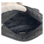 Prada Tessuto Black Silver Nylon Shoulder Bag Pochette — view 8