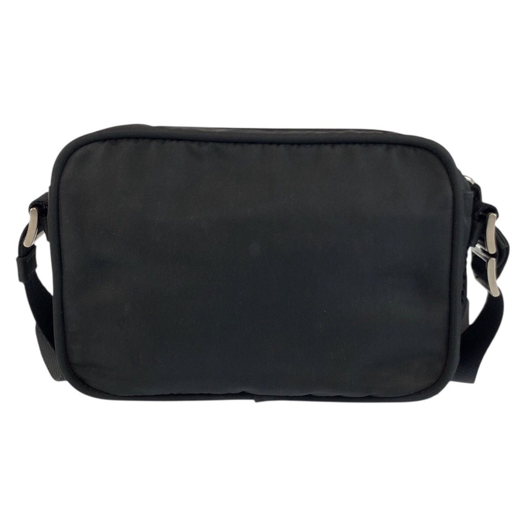 Prada Tessuto Black Silver Nylon Shoulder Bag Pochette — view 2