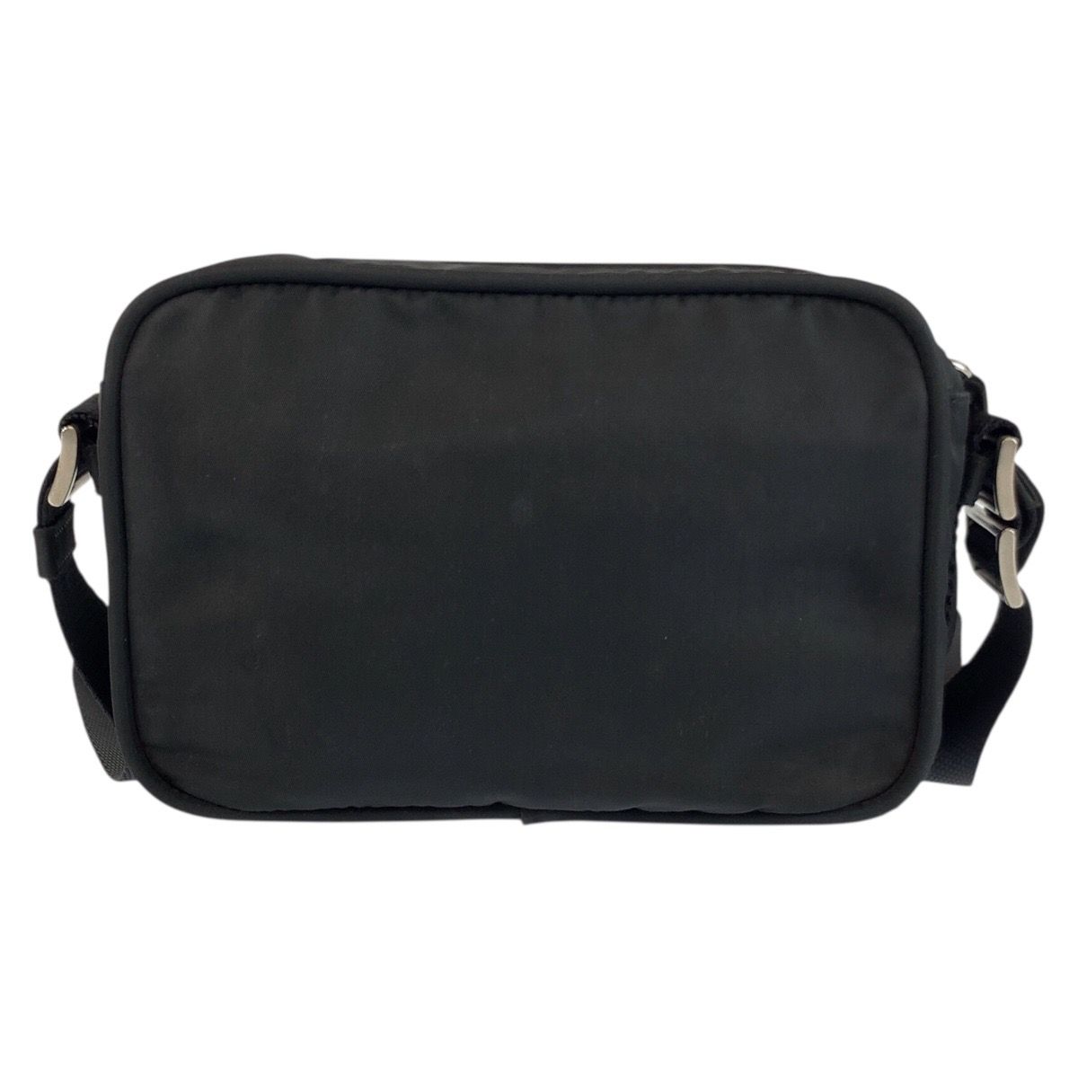 Prada Tessuto Black Silver Nylon Shoulder Bag Pochette — view 2