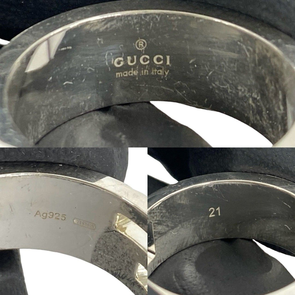 Gucci Logo Motif 925 Sterling Silver Ring 19.5 Handbag — view 3