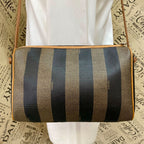 Fendi Pecan Pattern Shoulder Bag Easy to Use Brown — view 2