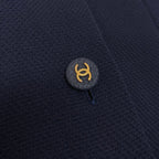Chanel Cg9 Runway CC Logo Button Dress 36 Sizes Navy White Cotton 100% — view 6