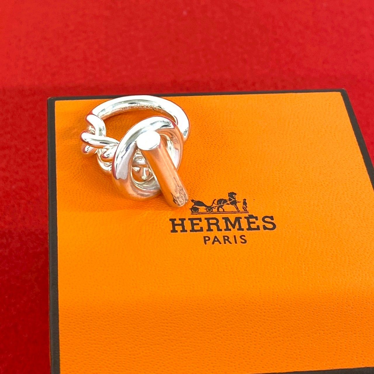 Hermes Croisette Ring 925 Sterling Silver