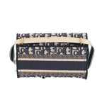 Dior Saddle Slim Pouch Oblique Shoulder Bag Canvas Navy — view 3