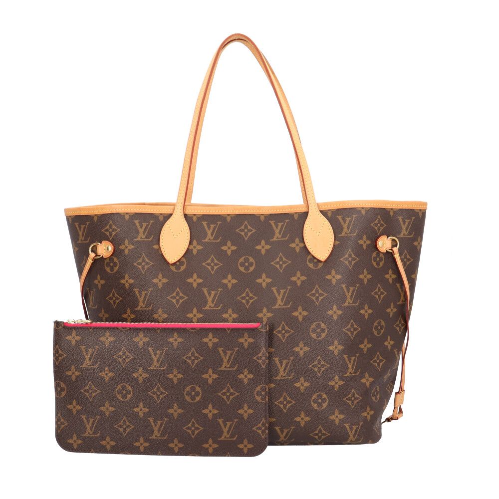 Louis Vuitton Neverfull MM Monogram Tote Canvas Brown