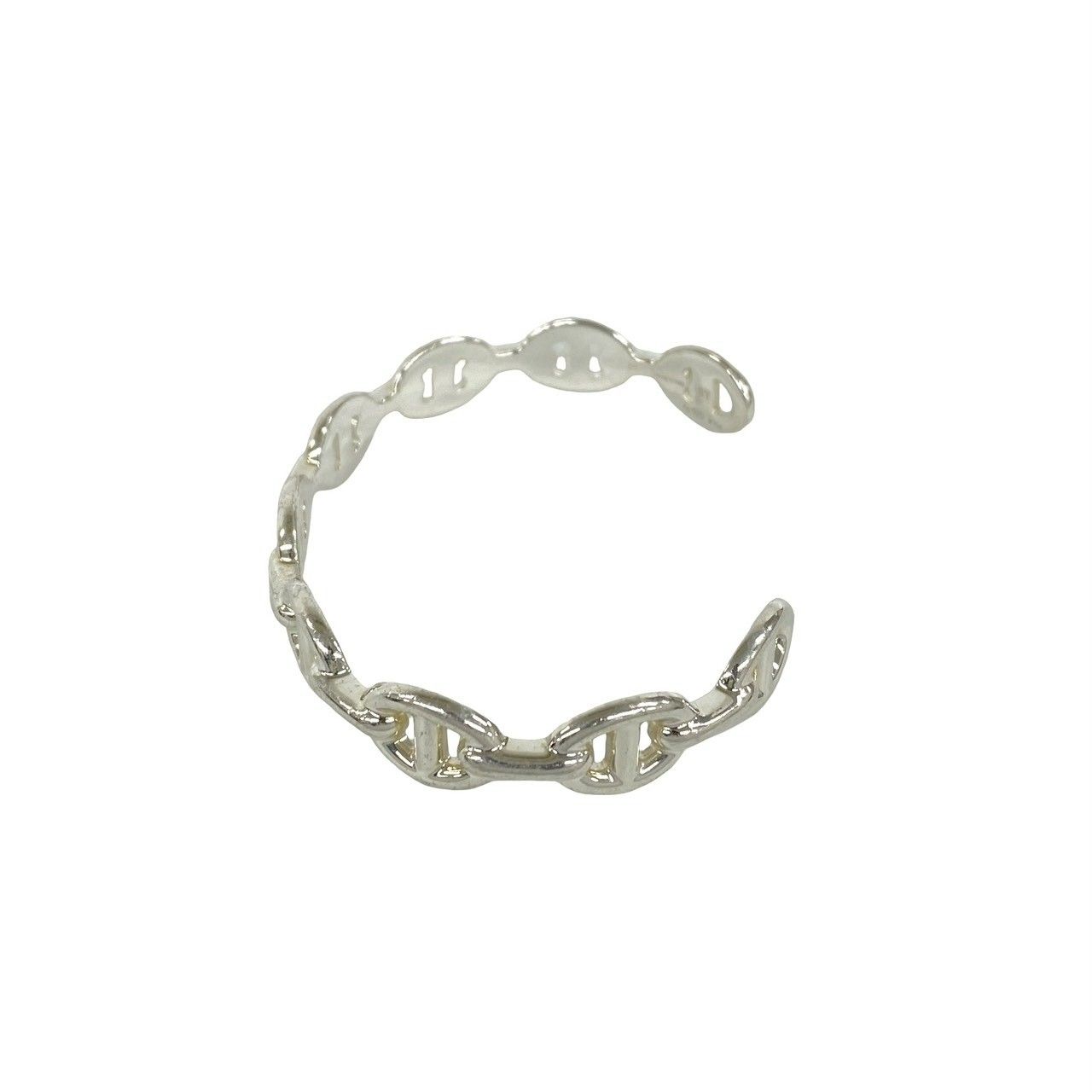 Hermes Included Enchainee Bangle 925 Sterling Silver Bracelet — view 4