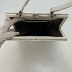 Fendi FF Logo Tote Shoulder Bag 2-Way White Leather — view 8