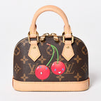 Louis Vuitton Monogram Canvas Cherry TM Nano Alma 2-Way Shoulder Bag Brown Gold — view 3
