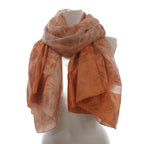 Loewe Scarf Shawl Large Floral Pattern Gradient Orange — view 2