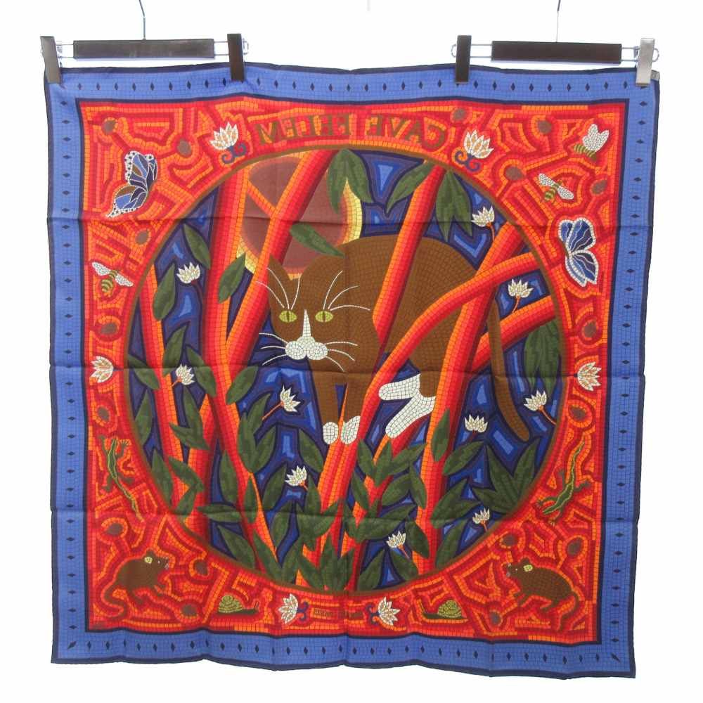 Hermes Cave Felem Carre 90 Scarf Large Square Silk Multicolor — view 3