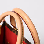 Louis Vuitton Sac Plat BB Handbag Monogram Leather Brown Gold — view 7