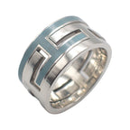 Hermes Move Ash Ring 925 Sterling Silver Light Blue 51 — view 7