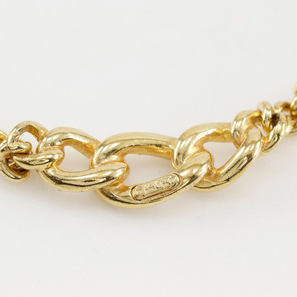 Dior Chain Gold Plated Rhinestone Necklace — view 8