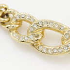 Dior Chain Gold Plated Rhinestone Necklace — view 4