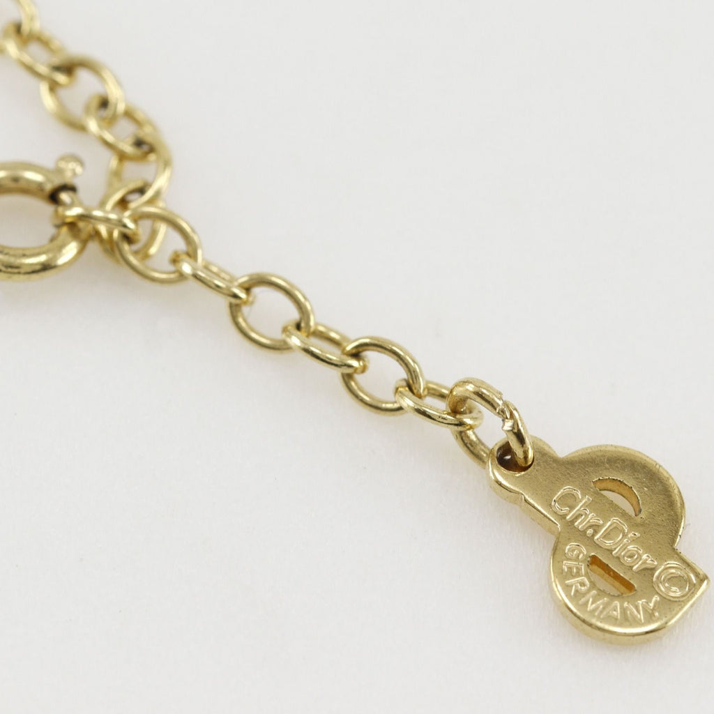 Dior Chain Gold Plated Rhinestone Necklace — view 5