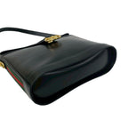 Gucci Vintage Sherry Line GG Logo Leather Shoulder Bag Black — view 7