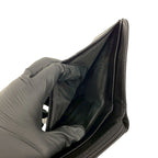 Prada Triangle Logo Saffiano Leather Tessuto Nylon Bifold Wallet Mini Black — view 8