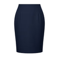 Chanel Cg9 Boutique Tight Skirt CC Logo Button 40 Navy Wool