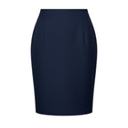 Chanel Cg9 Boutique Tight Skirt CC Logo Button 40 Navy Wool