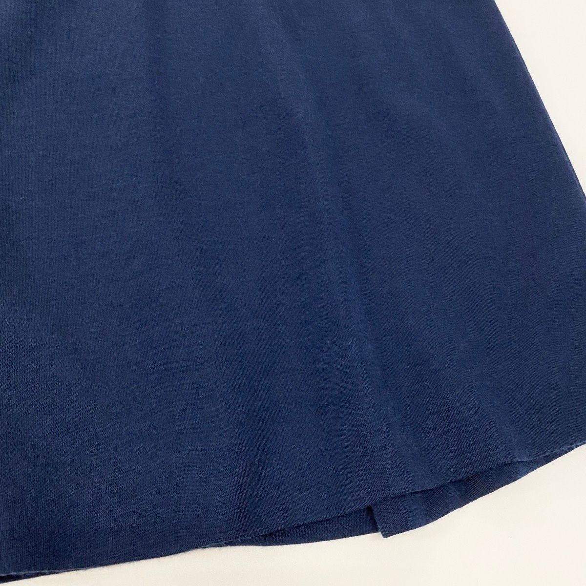 Chanel Cg9 Boutique Tight Skirt CC Logo Button 40 Navy Wool — view 6