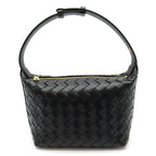 Bottega Veneta Wallace Calfskin Handbag Black