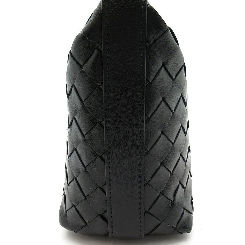 Bottega Veneta Wallace Calfskin Handbag Black — view 3