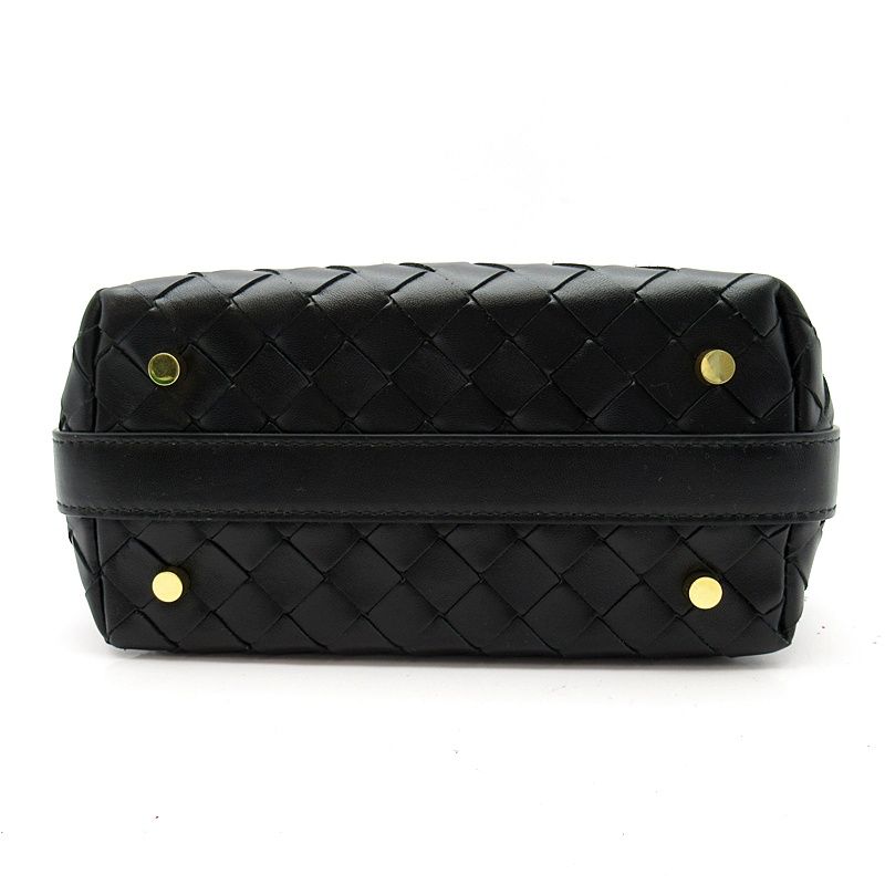 Bottega Veneta Wallace Calfskin Handbag Black — view 6