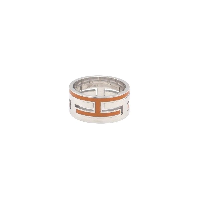 Hermes Move Ash Ring 925 Sterling Silver Orange 55 — view 3
