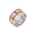 Hermes Move Ash Ring 925 Sterling Silver Orange 55