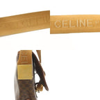 Celine Messenger Bag Macadam Pattern Leather Brown — view 7
