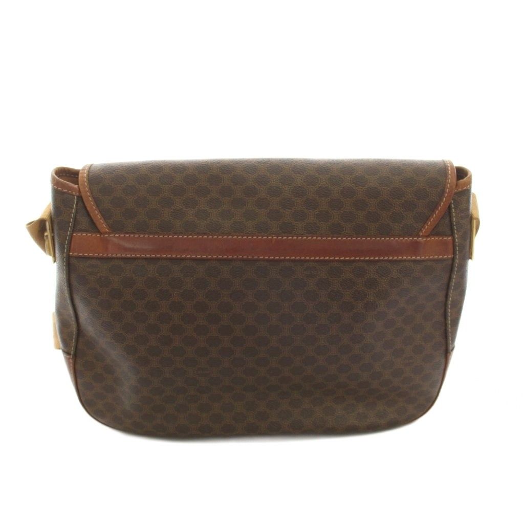 Celine Messenger Bag Macadam Pattern Leather Brown — view 3