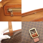 Celine Messenger Bag Macadam Pattern Leather Brown — view 8