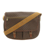 Celine Messenger Bag Macadam Pattern Leather Brown