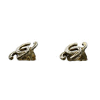 Chanel CC Logo Earrings Gold Color An1 OH — view 6