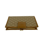 Celine Vintage Macadam Blason Logo Pattern Leather Kiss Lock Bifold Wallet Mini