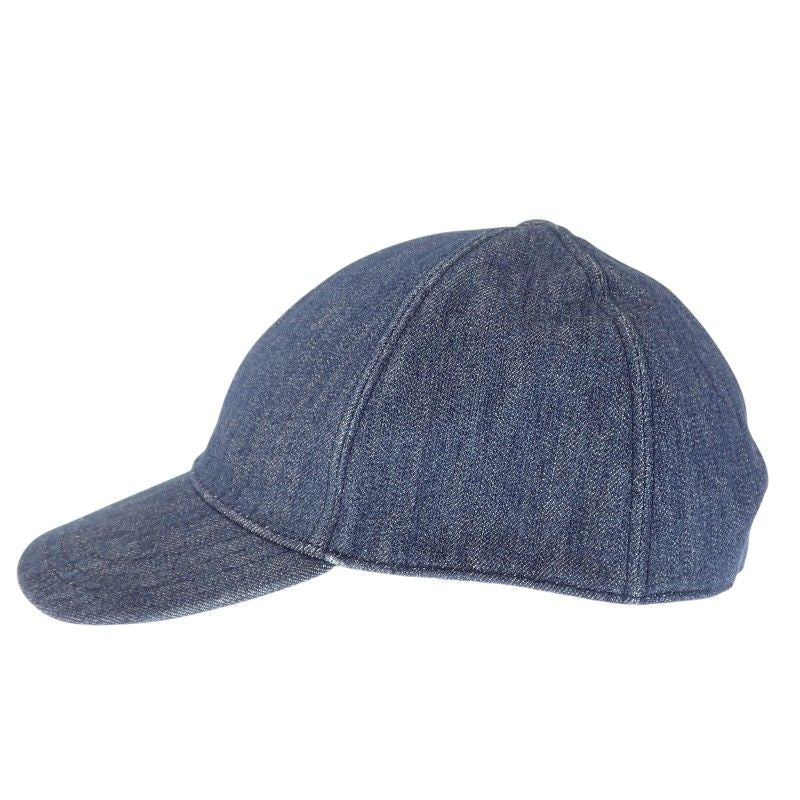 Prada Baseball M Cap Hat Denim Navy Triangle Logo — view 6