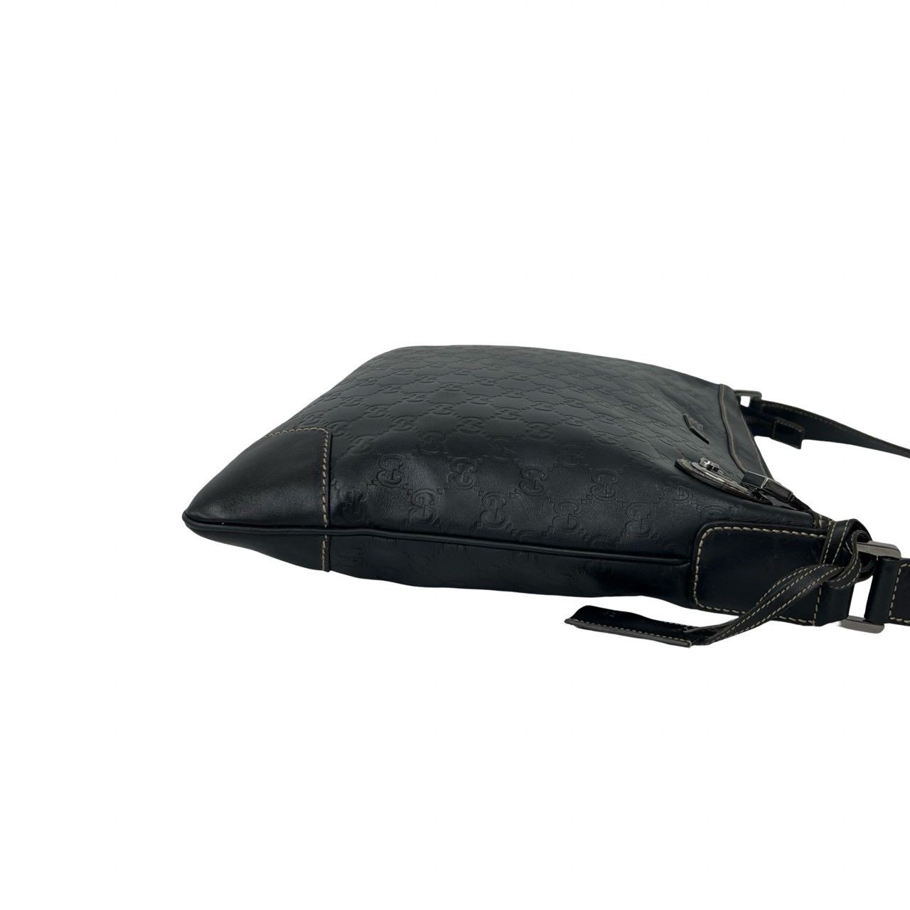 Gucci With Key Guccissima GG Patter Leather Shoulder Bag Cross Dark Navy — view 6