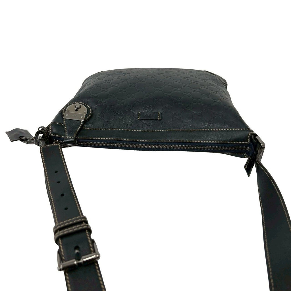 Gucci With Key Guccissima GG Patter Leather Shoulder Bag Cross Dark Navy — view 4
