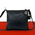 Gucci With Key Guccissima GG Patter Leather Shoulder Bag Cross Dark Navy